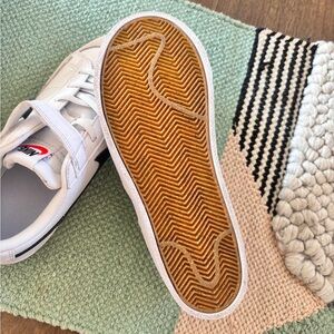 Nike White Leather Sneakers with Gum Outsole